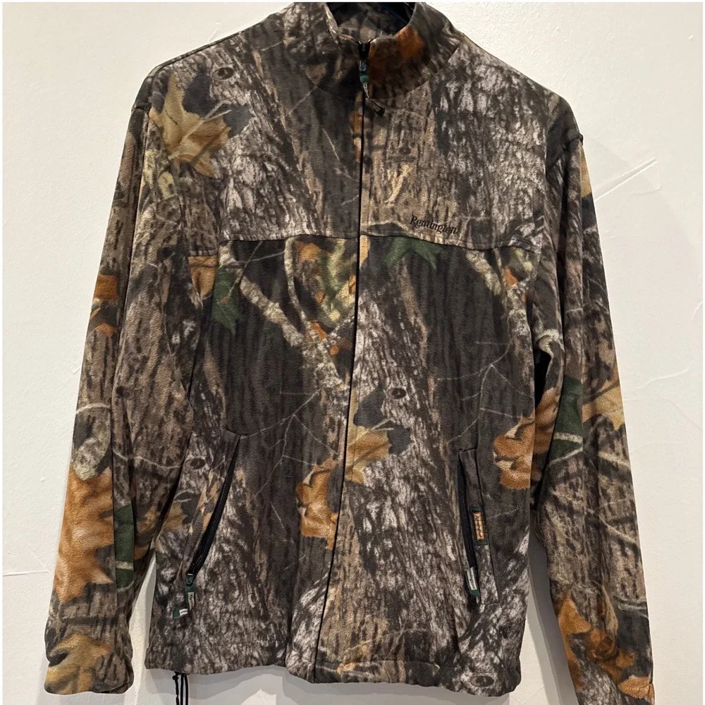 Remington Mens M Camo Fleece Jacket Mossy Oak New Breakup Zip Up Hunting 15195BU
